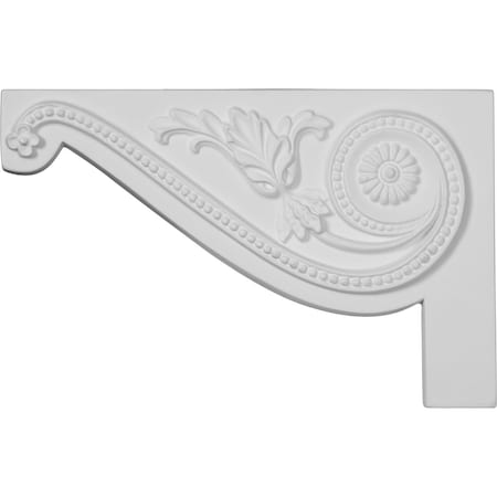 Ekena Millwork 11"W x 7"H x 5/8"D Large Pearl Stair Bracket, Left SB11X07PE-L